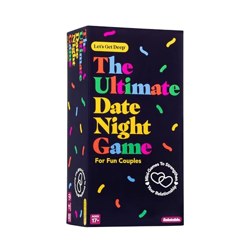 The Ultimate Date Night Game by Relatable, Great for Couples Games and Stay at Home Date Night Ideas, From The Makers of Let's Get Deep Relationship Card Game, Includes 200 Cards & Spinner - style: Ultimate Date Night Game