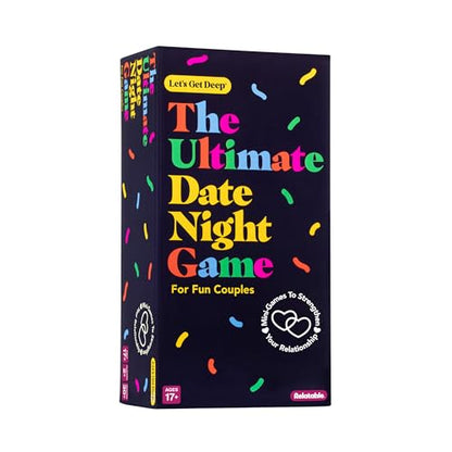 The Ultimate Date Night Game by Relatable, Great for Couples Games and Stay at Home Date Night Ideas, From The Makers of Let's Get Deep Relationship Card Game, Includes 200 Cards & Spinner - style: Ultimate Date Night Game