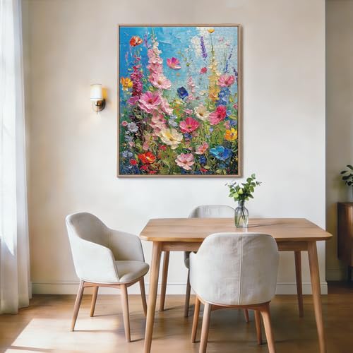 Wildflower Meadow Puzzles for Adults 1000 Pieces,Impossible Hard Difficult Challenging Jigsaw Puzzles for Adults 1000 Pieces,Puzzle with Letters on Back,Recycled Paper Jigsaw Puzzle(27.6"x19.7") - color: Wildflower Meadow