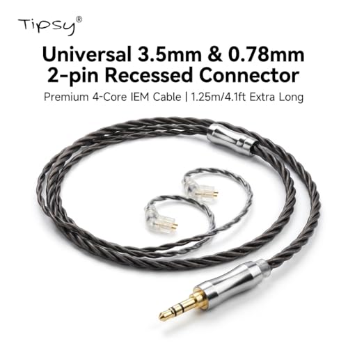 Tipsy M3 Professional IEM for Musicians, 2BA + 1DD Drivers, 36dB PNC, IPX5, Acoustic-Runway™ Technology, Skin-Friendly Resin, Detachable 0.78mm 2-pin Cable (B-Blue) - color: B-Blue