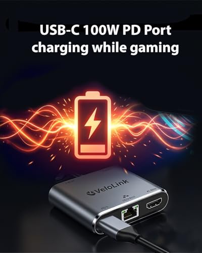 Switch 2 Dock HDMI2.1 Upgraded V22 for Nintendo Switch 2 Compatible with the Latest firmware V22+/Plug&Play/Usbc to HDMI Adapter 4k120Hz for Laptop/MacBook (P&P with LAN) - color: P&P with Lan