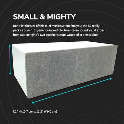 Audioengine A2 AIO (B2) Bluetooth Speaker – Premium Wireless Home Speaker | for Music Streaming from Phone, Tablet and Computer - White - color: Gloss White, style: Portable