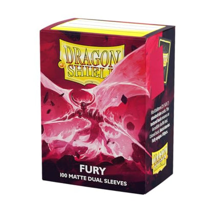 Dragon Shield | Matte Dual Standard Size Card Sleeves | 100 CT - Smooth & Tough Premium TCG Sleeves - Compatible with Pokemon, Flesh & Blood, One Piece & Magic the Gathering | Fury - color: Fury