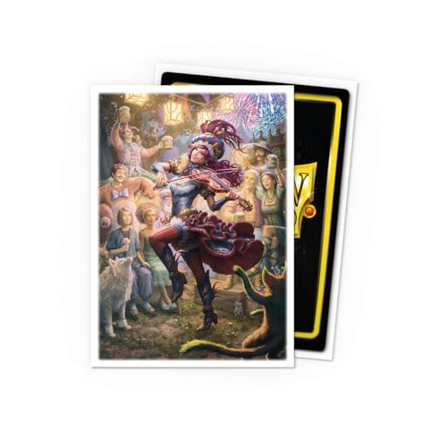 Dragon Shield | Flesh & Blood Art Sleeves | 100 CT - Smooth & Tough Premium TCG Sleeves | Compatible with Pokemon, One Piece & Magic the Gathering | Melody, Sing-Along - color: Red