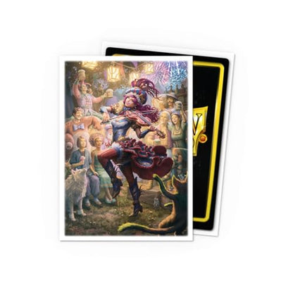 Dragon Shield | Flesh & Blood Art Sleeves | 100 CT - Smooth & Tough Premium TCG Sleeves | Compatible with Pokemon, One Piece & Magic the Gathering | Melody, Sing-Along - color: Red