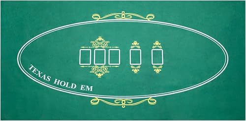 Poker Mat 36 x 72 inches with Storage Case, Double-Sided Blackjack Table Mat and Texas Hold'em, Casino Poker Felt Cover, Tabletop for Playing Cards and Home Game Nights