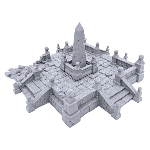 EnderToys City Ruins (Central Square) - DND Terrain - 28mm Scenery for Tabletop Miniatures