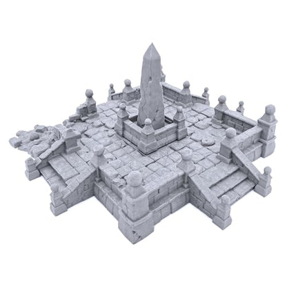 EnderToys City Ruins (Central Square) - DND Terrain - 28mm Scenery for Tabletop Miniatures