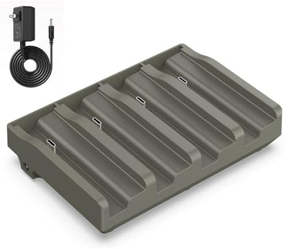 Reveal Lithium Battery Charger 4 Port Charger Compatible with Reveal Hunting Trail Camera Upgrade Charging Speed 5V/2A Input Output - size: 1 charger only