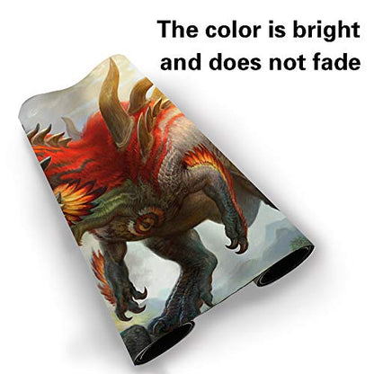 Board Game MTG Playmat Games Size 60X35 cm CCG Compatible for MTG CCG RPG Trading Card Game (Gishath, Sun's Avatar) - color: Gishath, Sun's Avatar