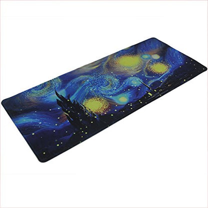 LIEBIRD® Extended XXXL Gaming Mouse Pad - Dimension - Portable with Extended XXL Size - Non-Slip Rubber Base - Special Treated Textured Weave with Precision Control (Starry Night) - color: Starry Night