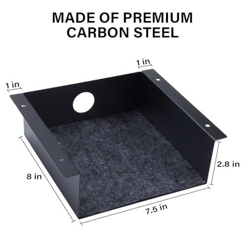 Under Desk Storage Shelf, Steel Under Desk Tray Mountable Add-On Shelf for Table Office Desk, Small (Pack of 1) - size: Small (7.5" x 8" x 2.8")