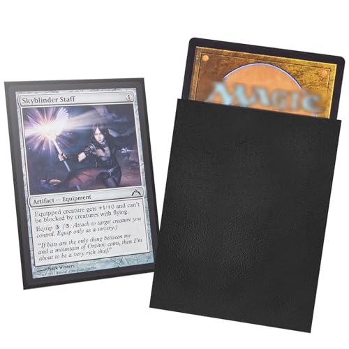 Card Sleeves for Trading Cards, 200 Counts Magic The Gathering, Yugioh, Soft MTG, Protect Your Standard/TCG/Sports Cards, Never Tear, Pokemon Sleeves (Black/66 * 91mm) - color: Black, size: 66*91mm