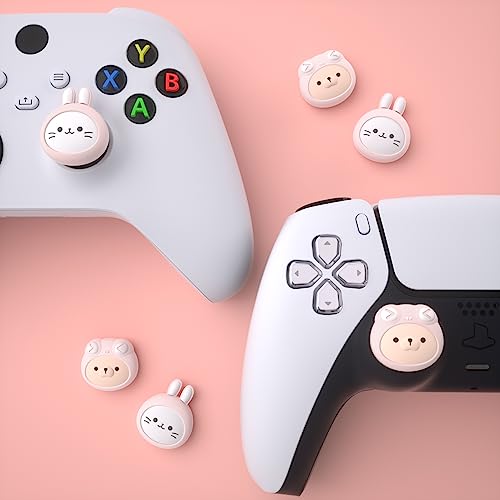 PlayVital Thumb Grip Caps for Xbox Series S/X, Xbox One, Elite Series 2 Controller, Cute Joystick Caps for ps5/EDGE/ps4, Thumbstick Cover for Switch 2 Pro/Switch Pro - Cosplaying Kitten & Puppy - color: Cosplaying Kitten & Puppy