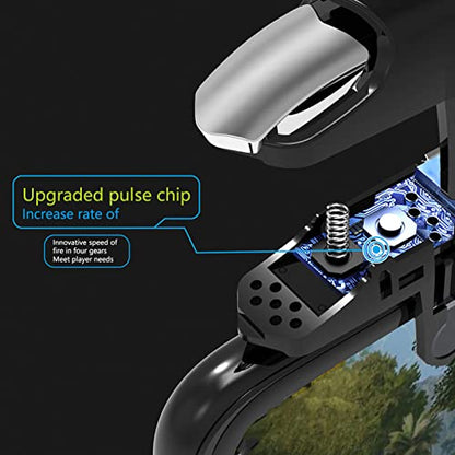 Heayzoki Mobile Game Joystick, Phone Controller Mobile Controller Pulse Automatic High Frequency Click 4 Speed Mobile Game Controller for Gamepads, Android Gaming [Video