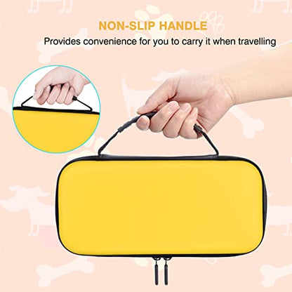 TIKOdirect Carrying Case for Nintendo Switch lite, Shockproof Portable Travel Bag with Glitter Galaxy cover, Screen Protectors and Cute Thumb Grips Caps, Yellow - color: Yellow