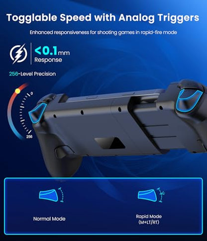 Mocagen Swicth Controllers for Nintendo Switch 2/1/Oled/iPhone/Android Handheld Gaming with Hall Effect Joysticks & Triggers, RGB Light, Programmable, Turbo, Mac Game - size: Switch Layout-Black