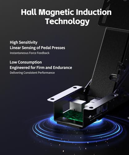 PXN PD HM Brake&Throttle Sim Racing Pedals, All-Metal 2-Pedal Set | Hall Sensors, Adjustable, USB-A/Type-C/RJ45 Connectivity, Compatible with PC and PXN V99/V10/V12/VD Wheel Bases
