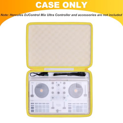 LTGEM DJ Controller Case Compatible with Hercules DJControl Mix Ultra Controller Mobile, White/Orange Edge, Case Only - size: Hercules DJControl Mix Ultra