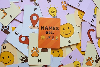 Names etc – Fast-Paced Family Card Game of Name, Animal, Place, and Thing | Family Games | Travel Games | Educational Game for Kids, Teens & Adults | Ages 8+ | 2+ Players