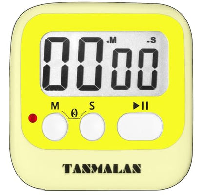 Easy to USE, Digital Timer Kitchen Timer, Magnetic Timer,Tanmalan (6.0-Yellow) - color: Yellow - 2 Pack