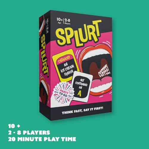 Gamewright - Party to Go - Splurt - Think Fast