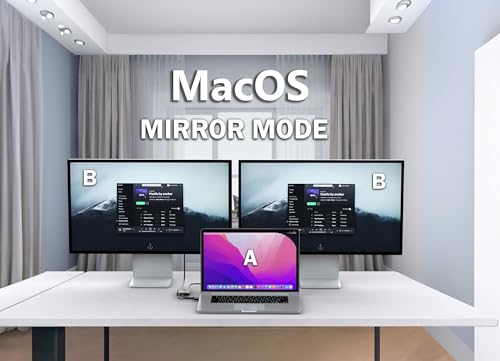 Mini DisplayPort to Dual HDMI 4K@60Hz Adapter Multi-Stream Transport (MST) Hub, DP to 2X HDMI 2.0
