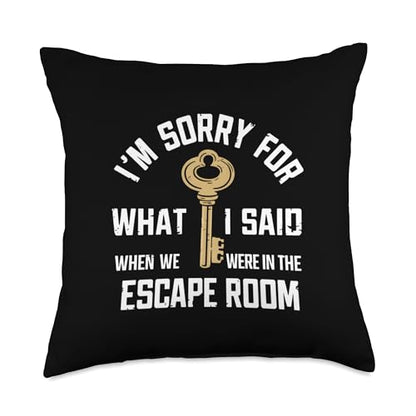 Exit Game Escape Room Throw Pillow - size: 18x18