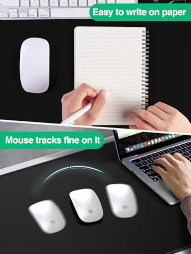 Mouse Pad with Magnetic Wireless Charging, Large Desk Mat, Non-Slip Mouse Mat, Keyboard Pad for Gaming, Desk, Office, PC - color: Black-Right Magnetic 3-C-31.5x15.8"w/ Wall Charger