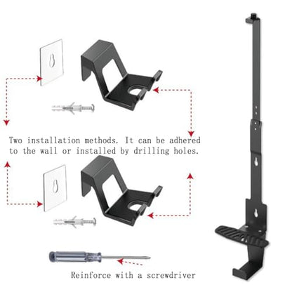 Wall Mount for PS5/ PS5 Slim/ PS5 Pro - With 2 Controller Mounts, Vertical Display, Open Design- Black Gaming Console Holder & Stand Kits