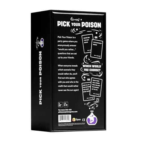 Pick Your Poison Family Edition – Funny “Would You Rather” Party Game for Kids, Teens & Adults | Hilarious Family Card Game for Game Night, Sleepovers & Parties | Great Gift for Families and Friends