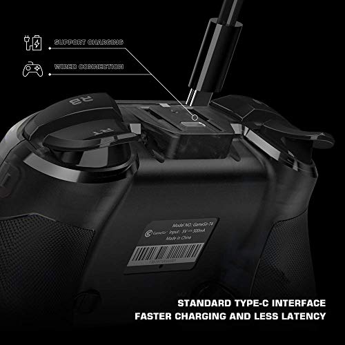GameSir T4 pro Wireless Bluetooth Game Controller for Windows 7 8 10 PC/iOS/Android/Switch, Dual Shock USB Mobile Phone Gamepad Joystick for Apple Arcade MFi Games, Semi-Transparent (Renewed)