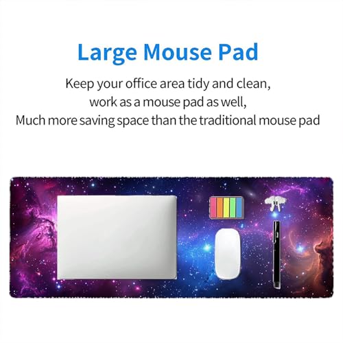 Galaxy Gaming Mouse Pad Starry Sky Planet Black Hole Extended Gaming Mouse Pad Mat with Stitched Edge Non-Slip Base Big Mouse Pad 31.5"x11.8" Office Computer Keyboard Laptop Home - color: Galaxy_008, size: 11.8" x 31.5"