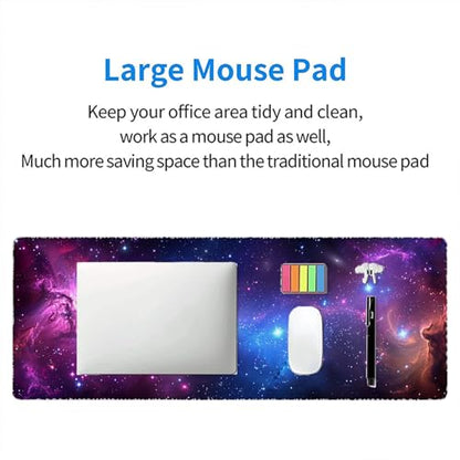 Galaxy Gaming Mouse Pad Starry Sky Planet Black Hole Extended Gaming Mouse Pad Mat with Stitched Edge Non-Slip Base Big Mouse Pad 31.5"x11.8" Office Computer Keyboard Laptop Home - color: Galaxy_008, size: 11.8" x 31.5"