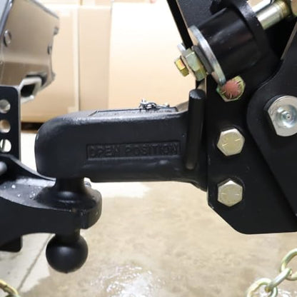 Shocker HD 25K Air Trailer Tongue Mount with Wallace 2-5/16" Ball Coupler, 4 Bolt Flat Plate Mount - size: 4 Bolt Flat Plate Mount