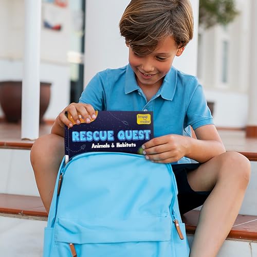 Imagimake Rescue Quest - Animals & Habitats, Educational Board Game | Screen-Free Family Fun, Travel Activity, Learn Wildlife & Habitats, Birthday Gift for Boys & Girls Ages 5,6,7,8,9,10 Year Old - style: Animals & Habitats