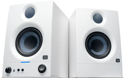 PreSonus Eris 3.5BT Studio Monitors, Pair — 3.5" Inch Powered Speakers, Bookshelf Speakers, Stereo, Desktop Computer, Near Field Music Production, Audio Mixing Recording | 3.5 Drivers, 25W per Side, Trs and Rca Rear Inputs, Front 1/8 Aux and Headphone Jac