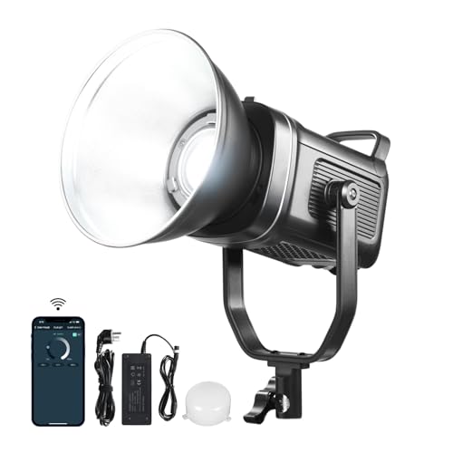 GVM 160W LED Video Light with Bluetooth Control, 5600K Photography Light, Studio Lighting Kit for Photography, Filmmaking, YouTube and Tiktok, 98100 lux/1.64ft, 12 Scene Modes, Lightweight - size: 160W