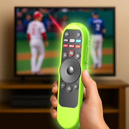 Case Cover for VIZIO XRT270 Smart TV Remote Control Silicone Skin Sleeve with Lanyard Glow in the Dark Green - color: Green