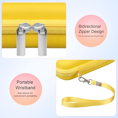 Elonbo Carrying Case for TEBIYOU/ WELLST·G/ TaddToy/ Beijue/ FAMILY POCKET/ CCTU/ X-JOYKIDS/ GREENCREEK/ Beico/ KAVOYI/ GuaiyeyeAP Handheld Game Console, Portable Electronic Gaming Player Bag, Yellow - color: Yellow