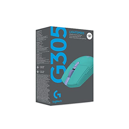 Logitech G305 Lightspeed Wireless Gaming Mouse - Mint | 12,000 DPI, Lightweight, 6 Programmable Buttons, 250h Battery, On-Board Memory, Compatible with PC and Mac - color: Mint, style: Classic