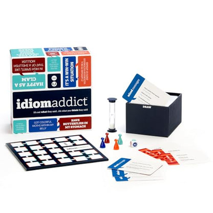 Idiom Addict Word Game – Funny Idiom Guessing & Party Board Game for Kids, Teens & Adults, Family Game Night & Group Game, Brain Teaser with 2,400 Challenges, Ages 10+