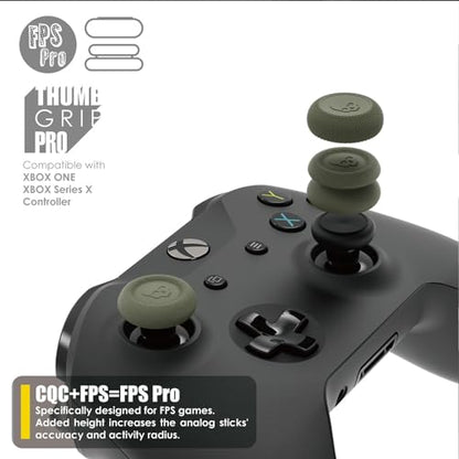 Skull & Co. Skin, CQC and FPS Thumb Grips Joystick Cap Analog Stick Cover for Xbox Controller and ROG Xbox Ally- Black, Set of 6 - color: Black, size: Concave-6pcs