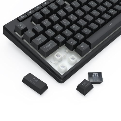 Redragon K517 Pro Wired Gaming Keyboard, RGB Backlit, Mechanical Feel 94 Keys Computer Keyboard with 4 Macro Keys, Number Pad, Anti-Ghosting, 4000mAh Battery for Win/MAC, PS4/5, Xbox - color: Black-D