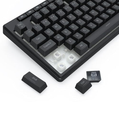 Redragon K517 Pro Wired Gaming Keyboard, RGB Backlit, Mechanical Feel 94 Keys Computer Keyboard with 4 Macro Keys, Number Pad, Anti-Ghosting, 4000mAh Battery for Win/MAC, PS4/5, Xbox - color: Black-D
