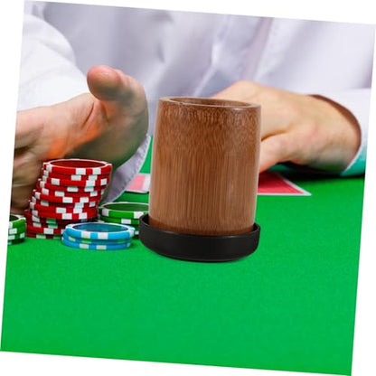 BESPORTBLE Wooden Dice Cup Capacity Dice Rolling Cup with Base for Board Games Excellent Craftsmanship for Home Ktv Bar Entertainment Versatile Dice Shaker Prop