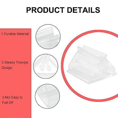 Litoexpe Clear Acrylic Card Stand - 25pcs Plastic Game Piece Holders for Party, Photos, Memos, Pictures Display