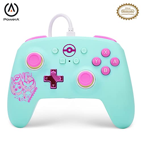 PowerA Enhanced Nintendo Switch and Switch 2 Wired Controller - Pokémon: Sweet Friends, Gamepad, game controller, wired controller, officially licensed - color: Pokémon: Sweet Friends
