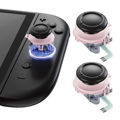 eXtremeRate Replacement 3D Joystick for Nintendo Switch 2 JoyCon, Controller Left Right Analog Stick Thumbsticks with Repair Tools for JoyCon 2, Multi-Color Options - Cherry Blossoms Pink - color: Cherry Blossoms Pink