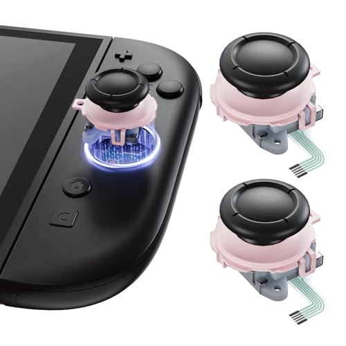 eXtremeRate Replacement 3D Joystick for Nintendo Switch 2 JoyCon, Controller Left Right Analog Stick Thumbsticks with Repair Tools for JoyCon 2, Multi-Color Options - Cherry Blossoms Pink - color: Cherry Blossoms Pink